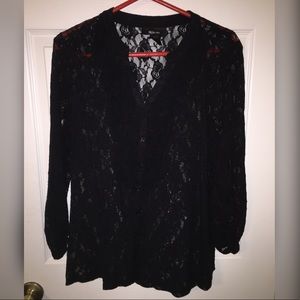 Black Lace Blouse